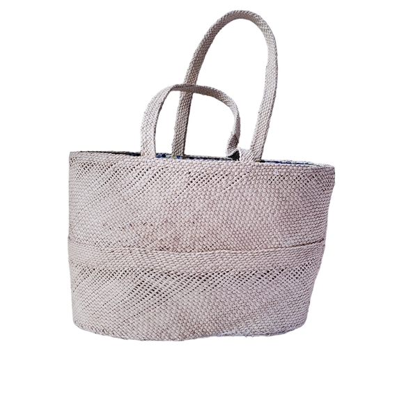 Vintage Pink Floral Wicker Bag - Picture 2 of 12